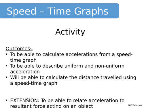 Speed - Time Graphs GCSE (with Forces)