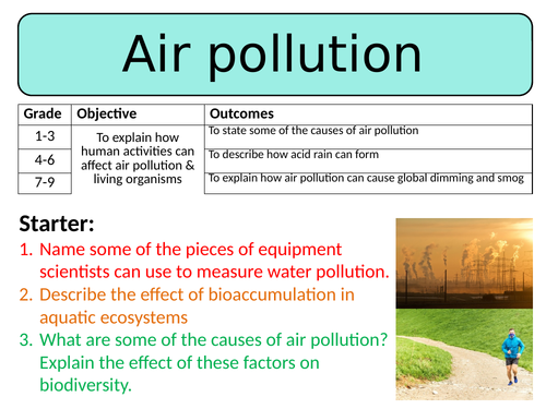 NEW AQA GCSE Trilogy (2016) Biology - Air Pollution