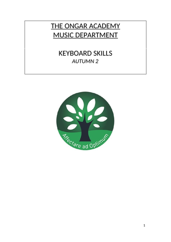 Keyboard Skills - Series of Lessons ( scheme of work )