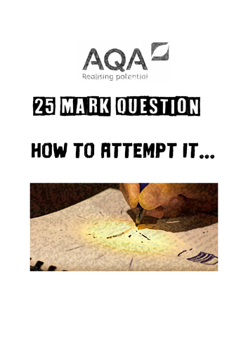 AQA AS Economics 25 Mark Support Document