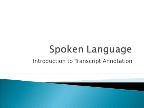 Spoken Language - Theory of Accommodation