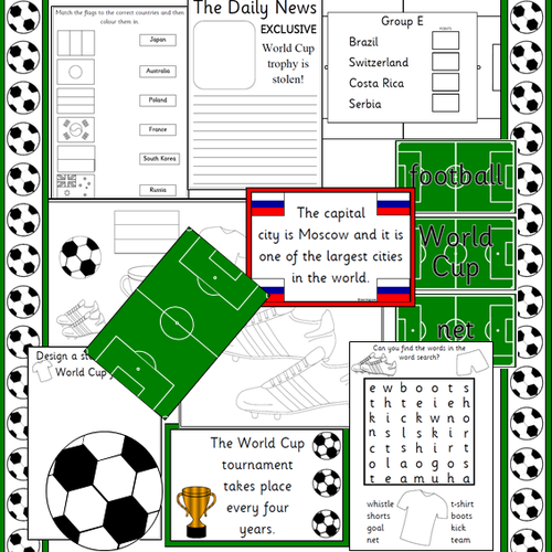 World Cup football 2018 BUMPER activity and display pack