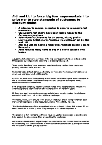 Step Up Week GCSE Business Studies