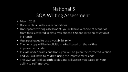 national 5 writing assignment