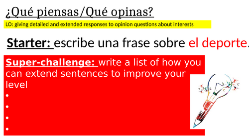 Improving writing - Extending opinions KS3