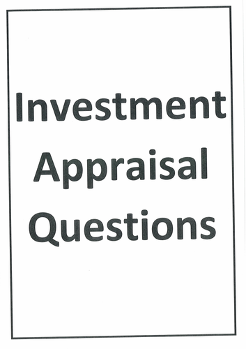 AQA Accounting - Capital Investment Appraisal - Past Paper Questions