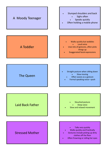 Acting Skills - Pairs Game