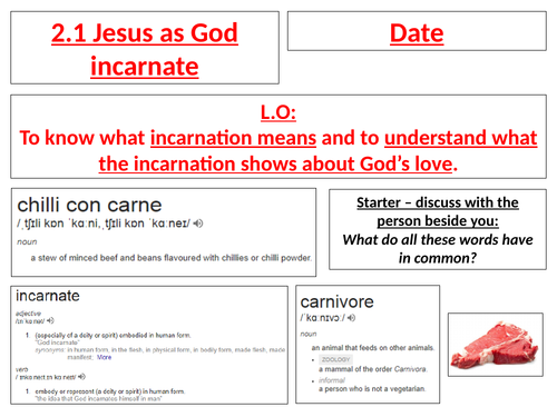 AQA B GCSE - 2.1 - Jesus as God incarnate