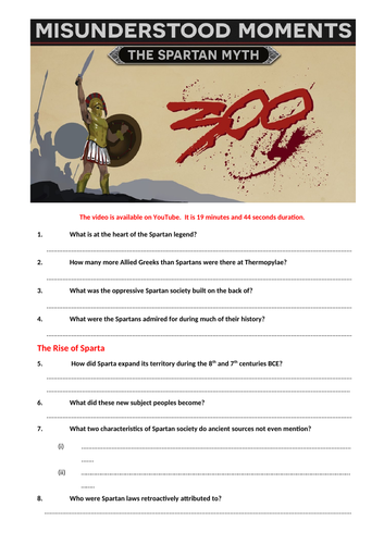 Misunderstood Moments. The Spartan Myth