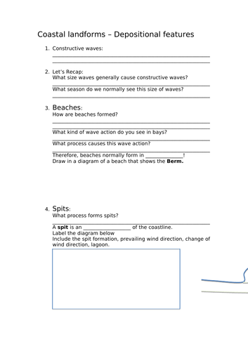 Coastal processes and landform