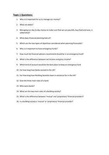 Unit 2 Revision Booklet, LIBF CeFE