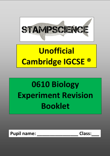 0610 Biology Experiment Revision Booklet
