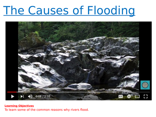 EDUQAS spec B - unit 2 - L4 common causes of river flooding fully resourced