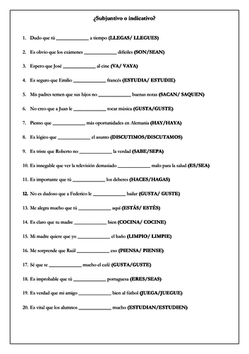 Worksheets - Spanish Grammar Lessons