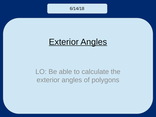Exterior Angles KS3