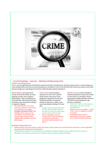 Forensics - AQA Psychology