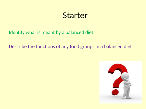 Nutrients and balanced diets