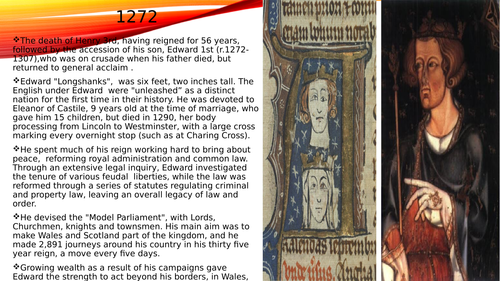 Basic powerpoint on the reign of Edward 1st.