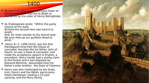 Basic powerpoint on the reign of Henry 4th.
