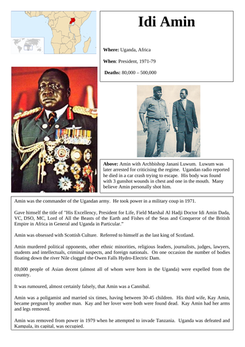 20th Century Dictators - KS3 research lesson