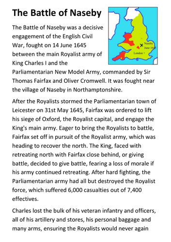 The Battle of Naseby Handout
