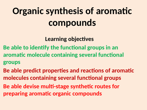 Organic synthesis of Aromatic Compounds
