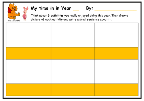 End of Year Memories - Worksheet!