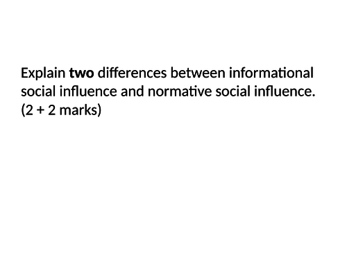 Social Influence A Level Psychology