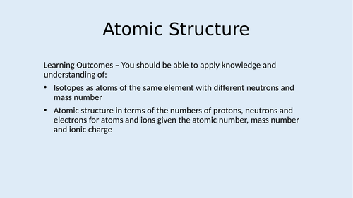 Atomic Structure