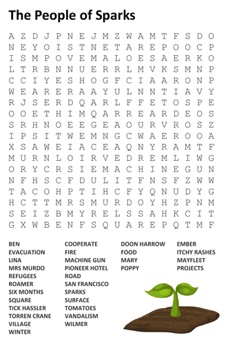 The People of Sparks Word Search