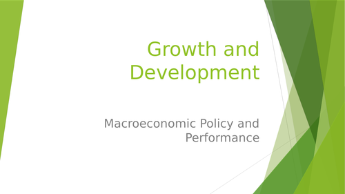 Growth and Development Economics