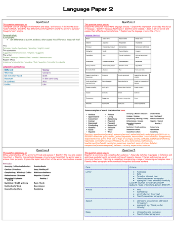 AQA GCSE Language paper 2 (9-1)