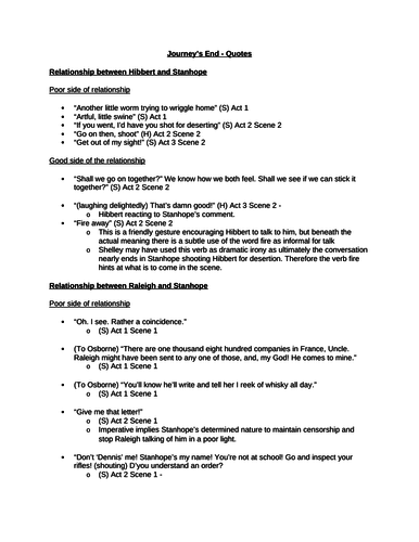 Journey's End - Quotes