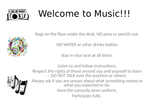 Introduction to Music - Exploring the Musical Elements - Year 7