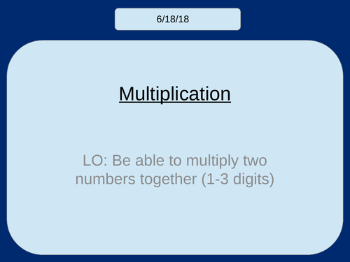 Multiplication KS2/KS3