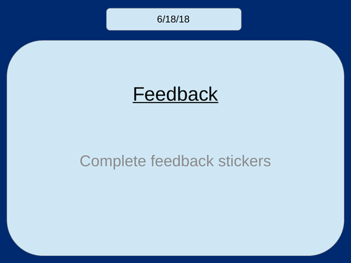 Feedback Lesson Template