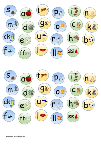 Visual Phase 1 Phoneme Mat