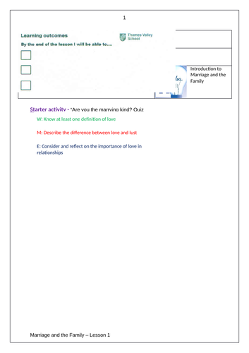 GCSE Religious Studies - Edexcel - Christianity - Marriage and Relationships - an introduction