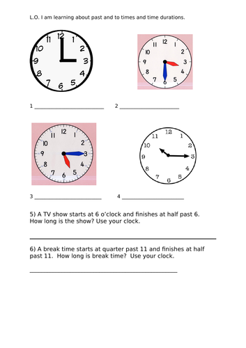 White Rose Maths Hub Time Year 2 Summer by alessiavalentina | Teaching ...