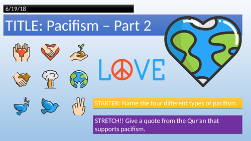 Edexcel Religious Studies Spec B - Islam // Pacifism