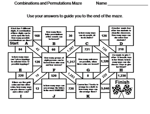 Permutation And Combination Worksheet Answers - Nidecmege