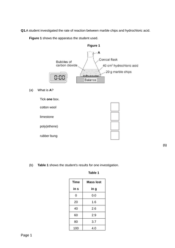 2019 GCSE AQA Chemistry unit 6: Rates of Reaction: Catalysts | Teaching ...