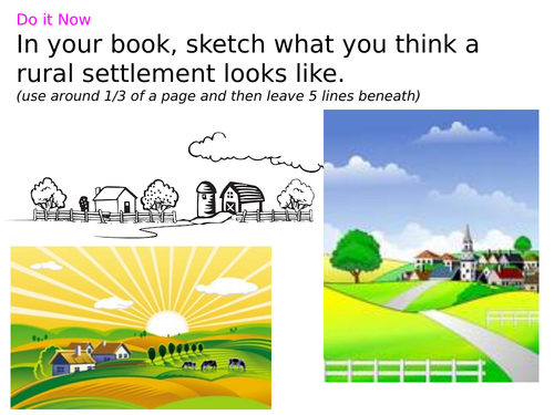 KS3 unit - SETTLEMENT - L2 rural settlements - fully resourced