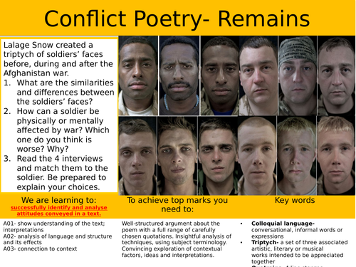 Conflict Poetry: Remains by Simon Armitage