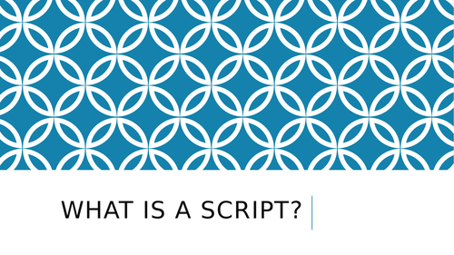 What is a script?