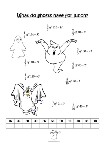 Fractions of an amount - a bit of fun