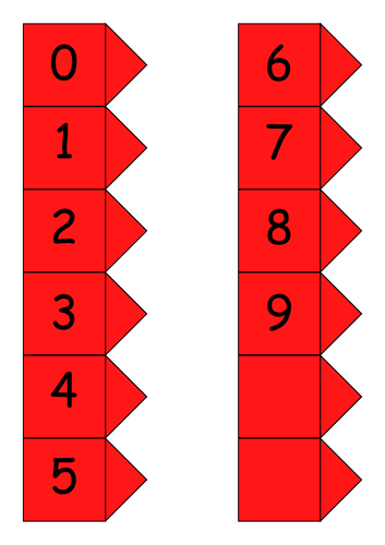 Place value arrow cards