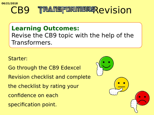 CB9 Transformers Revision Lesson