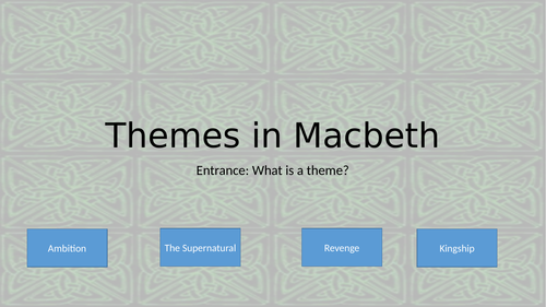 Themes in Macbeth (4 lessons)