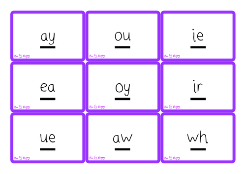 Lingo Phonics Stage 3 Cards - Sound Button Word Cards